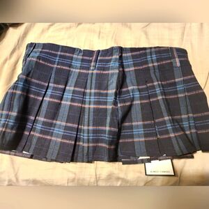 Almost Famous Plaid Pleated Skirt nwt